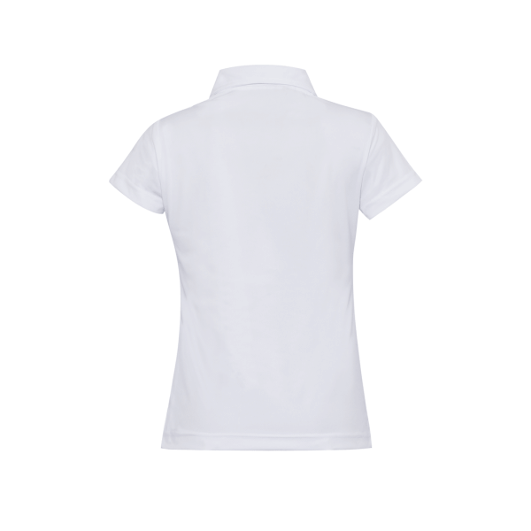 White Dry Fit Performance Short Sleeve Polo Shirt For Women